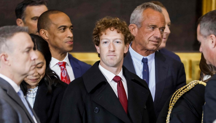 Mark Zuckerberg, the CEO of Meta, attends the United States Capitol on January 20, 2025, in Washington, DC, US. — AFP