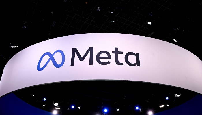 A logo of US company Meta is displayed during the Vivatech technology startups and innovation fair, at the Porte de Versailles exhibition center in Paris, on May 22, 2024. — AFP